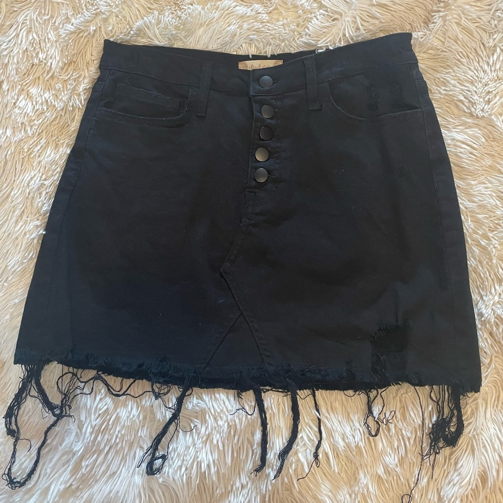 Altar'd State Black Button-Up Skirt
